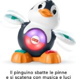 Pino Pinguino Numeri e Parole - Fisher-Price - Parlamici Pino Pinguino Numeri e Parole, Versione Italiana, Giocattolo Interattivo Musicale Con Luci e Movimenti Per L'Apprendimento, Giocattolo Per Bambini, 9+ Mesi - immagine 4
