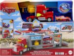Cars Mack Officina Cambia Colore playset con truck e Saetta McQueen trasformabili cabina di guida rimovibile