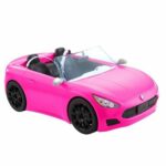 Cabrio di Barbie Veicolo Decapottabile Rosa a Due Posti con Ruote Funzionanti e Dettagli Realistici - immagine 2