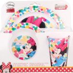 Set Micronde Minnie Piatto Ciotola e Bicchiere