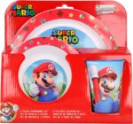 Set Microonde Super Mario Bros Piatto Ciotola e Bicchiere