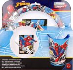 Set Microonde Spiderman Streets Piatto Ciotola e Bicchiere l'uomo ragno
