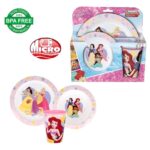 Set Micronde Princess True Piatto Ciotola Bicchiere Le Principesse