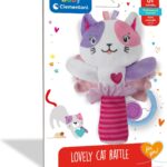 Clementoni Lovely Cat Rattle Morbido Peluche Gioco Neonato Sonaglino Passeggino Lavabile