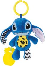 Clementoni - Peluche Prima Infanzia, On The Go Plush Stitch, Disney Baby, Pupazzo per Neonato Lavabile, Gioco Passeggino - immagine 2