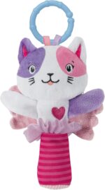 Clementoni Lovely Cat Rattle Morbido Peluche Gioco Neonato Sonaglino Passeggino Lavabile - immagine 2