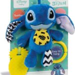 Clementoni - Peluche Prima Infanzia, On The Go Plush Stitch, Disney Baby, Pupazzo per Neonato Lavabile, Gioco Passeggino