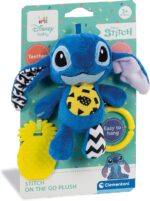 Clementoni - Peluche Prima Infanzia, On The Go Plush Stitch, Disney Baby, Pupazzo per Neonato Lavabile, Gioco Passeggino