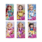 Disney Princess bambola glitterata alta 15 cm Principessa con Pettine