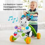 Fisher Price Zebra Primi Passi per Camminare Spingibile con Musica e Suoni - immagine 5