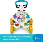 Fisher Price Zebra Primi Passi per Camminare Spingibile con Musica e Suoni - immagine 3