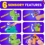 MB Sensory Dino Scuota e Suona 24pz Costruzioni da un anno 1+ - immagine 3