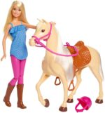 Barbie snodata bionda Bambola con cavallo con sella e briglie rimovibili - immagine 4