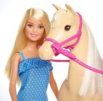 Barbie snodata bionda Bambola con cavallo con sella e briglie rimovibili - immagine 2