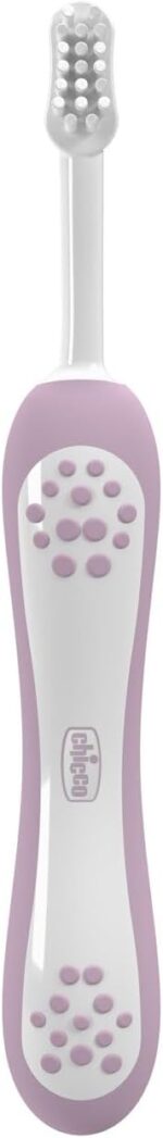 Chicco Bipack Set 2 Spazzolini Neonato e Bambino 6-36 Mesi Doppio Rosa E giallo - immagine 3