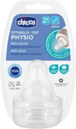 CHICCO TETTARELLA PERFECT 5 2M+ Flusso MEDIO SILICONE 2 PZ