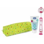 Set igiene orale rosa Chicco 120991 Hippo 36m+ Fucsia PRIMI DENTINI