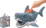 Imaginext Fisher Price squalo mega morso con Personaggio Subacqueo Gabbia e Accessori - immagine 4