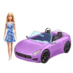 Bambola Barbie e la sua decappottabile viola