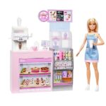 Barbie Caffetteria barista 12+ accessori tra cui macchina per caffè e frullati