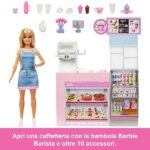 Barbie Caffetteria barista 12+ accessori tra cui macchina per caffè e frullati - immagine 4