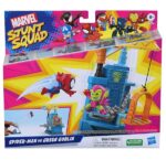Marvel Hasbro Stunt Squad Crane Smash playset con Spider-Man e Green Goblin action figure in scala da 3,5 cm - immagine 3