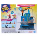 Marvel Hasbro Stunt Squad Crane Smash playset con Spider-Man e Green Goblin action figure in scala da 3,5 cm - immagine 4