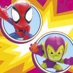 Marvel Hasbro Stunt Squad Crane Smash playset con Spider-Man e Green Goblin action figure in scala da 3,5 cm - immagine 7