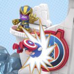 Marvel Hasbro Stunt Squad Tower Smash playset con Captain America e Thanos Action Figure da 3,5 cm - immagine 6