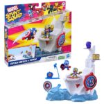 Marvel Hasbro Stunt Squad Tower Smash playset con Captain America e Thanos Action Figure da 3,5 cm - immagine 8
